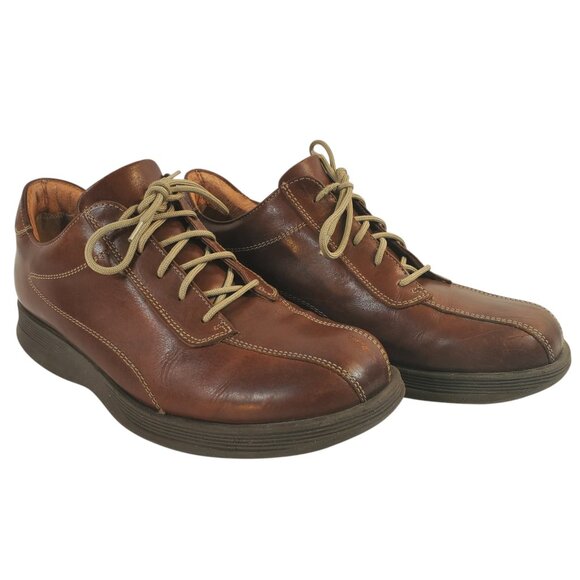 Brown Shoe Co "Salerno" Italian Leather Oxford Lace Up Brown Size 10 M - Picture 2 of 7